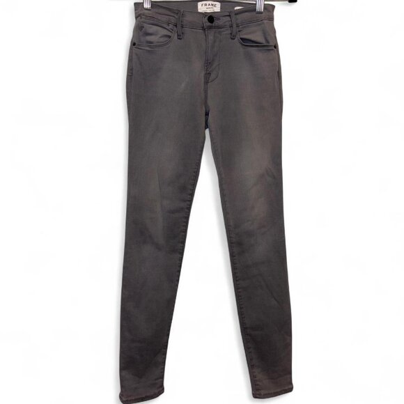 FRAME Le High Skinny Jeans Light Grey High Rise Size 25 - Picture 1 of 4